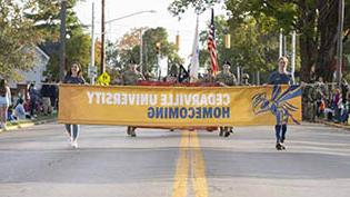 Cedarville Homecoming Parade banner